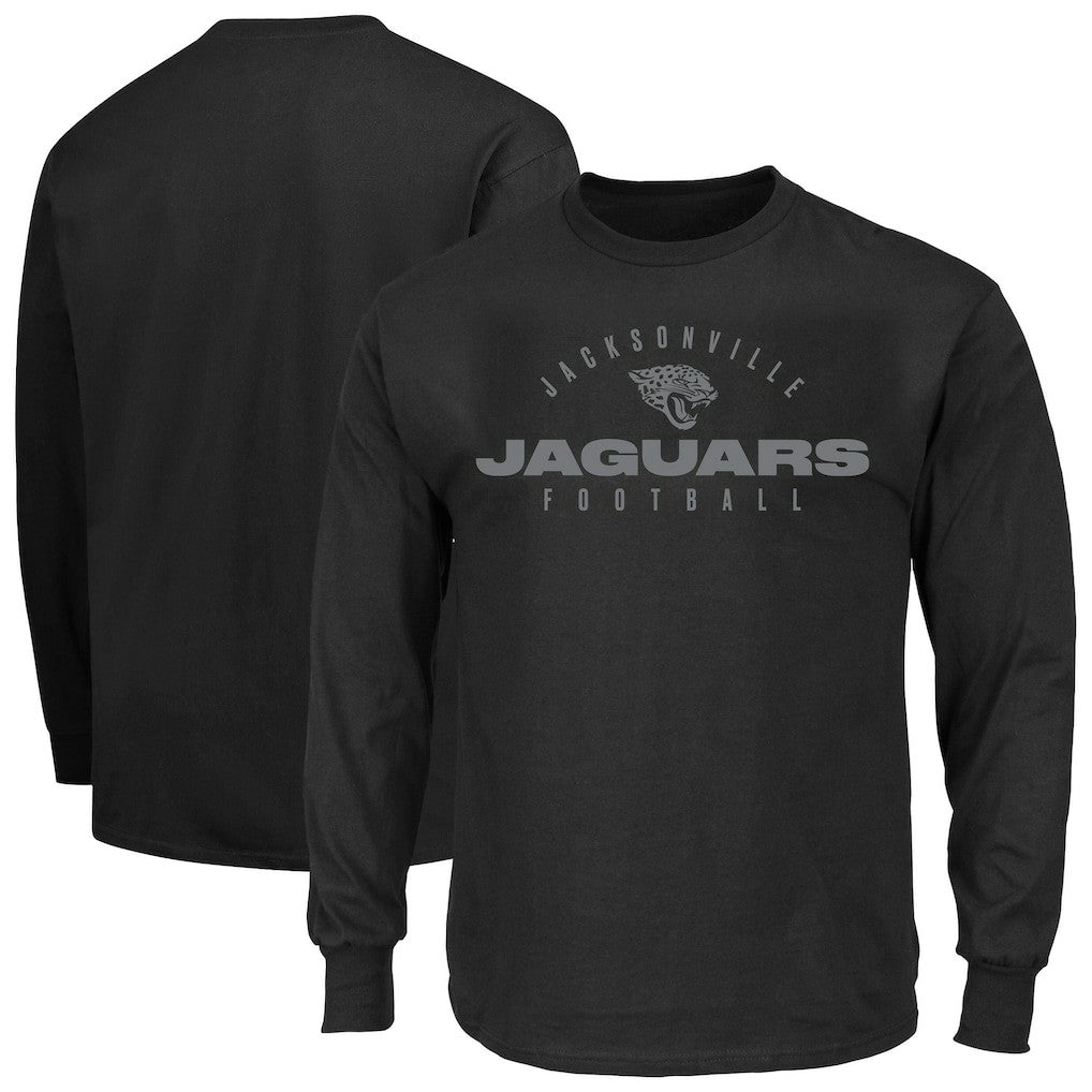 Jacksonville Jaguars Big & Tall Coverage Scheme Long Sleeve T-Shirt - Black - Fanatics