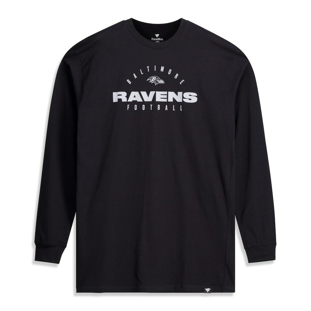 Baltimore Ravens Big & Tall Coverage Scheme Long Sleeve T-Shirt - Black - Fanatics