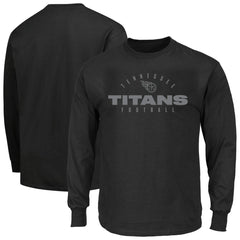 Tennessee Titans Big & Tall Coverage Scheme Long Sleeve T-Shirt - Black - Fanatics
