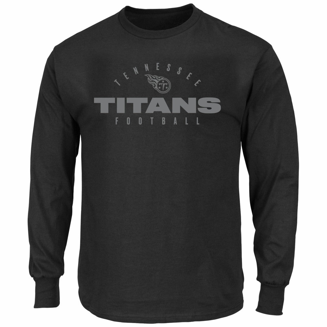 Tennessee Titans Big & Tall Coverage Scheme Long Sleeve T-Shirt - Black - Fanatics