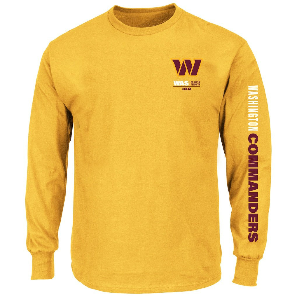 Washington Commanders Big & Tall Clock Management Legacy Long Sleeve T-Shirt - Gold - Fanatics