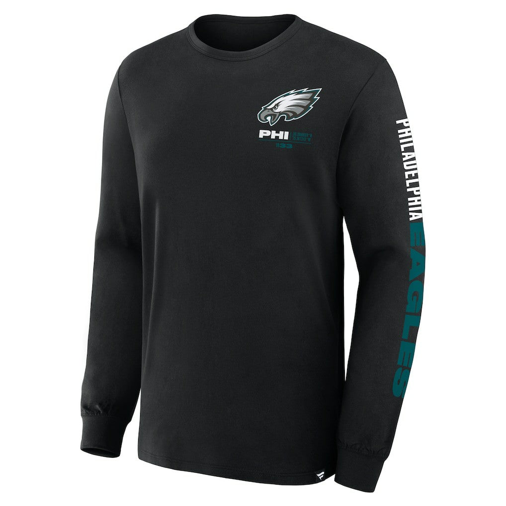 Philadelphia Eagles Big & Tall Clock Management Legacy Long Sleeve T-Shirt - Black - Fanatics
