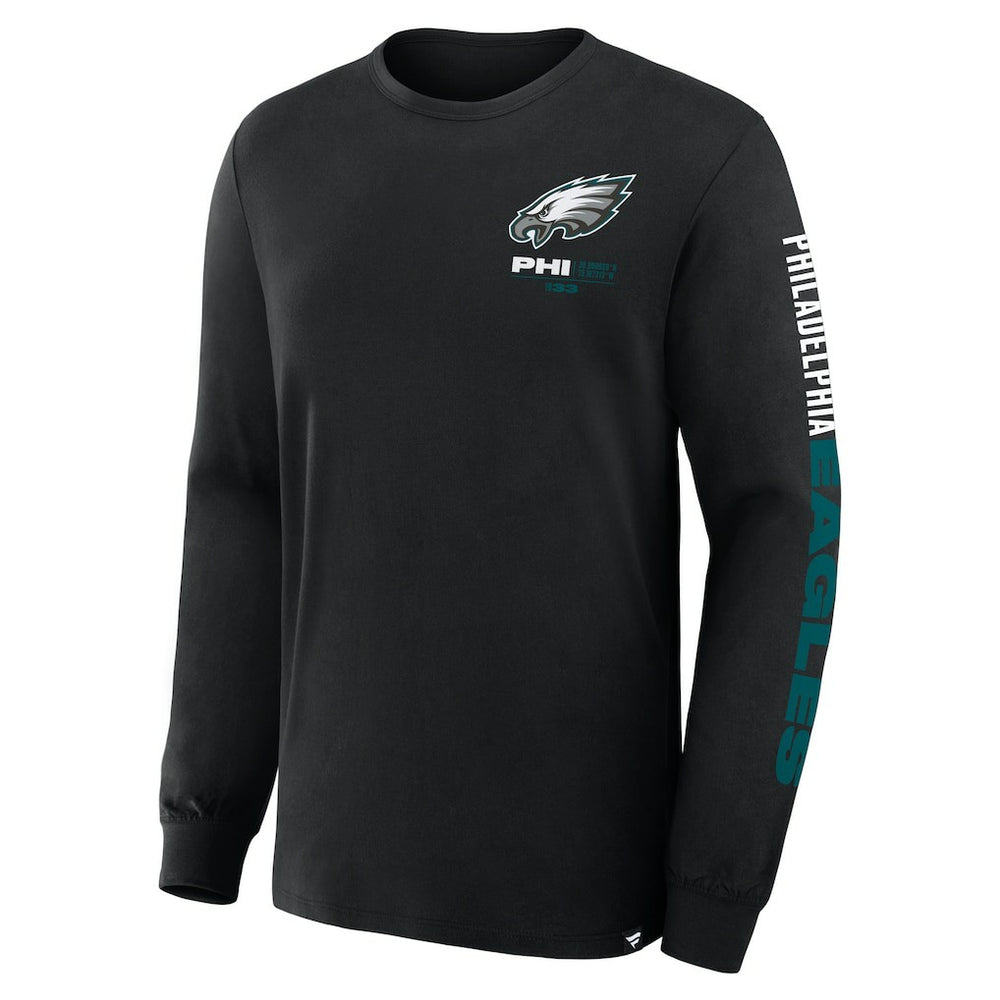 Philadelphia Eagles Big & Tall Clock Management Legacy Long Sleeve T-Shirt - Black - Fanatics