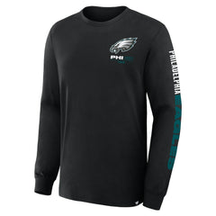 Philadelphia Eagles Big & Tall Clock Management Legacy Long Sleeve T-Shirt - Black - Fanatics