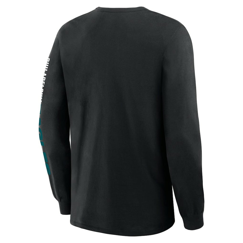Philadelphia Eagles Big & Tall Clock Management Legacy Long Sleeve T-Shirt - Black - Fanatics