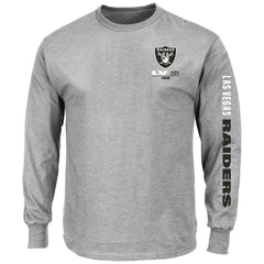 Las Vegas Raiders Big & Tall Clock Management Legacy Long Sleeve T-Shirt - Heather Gray - Fanatics