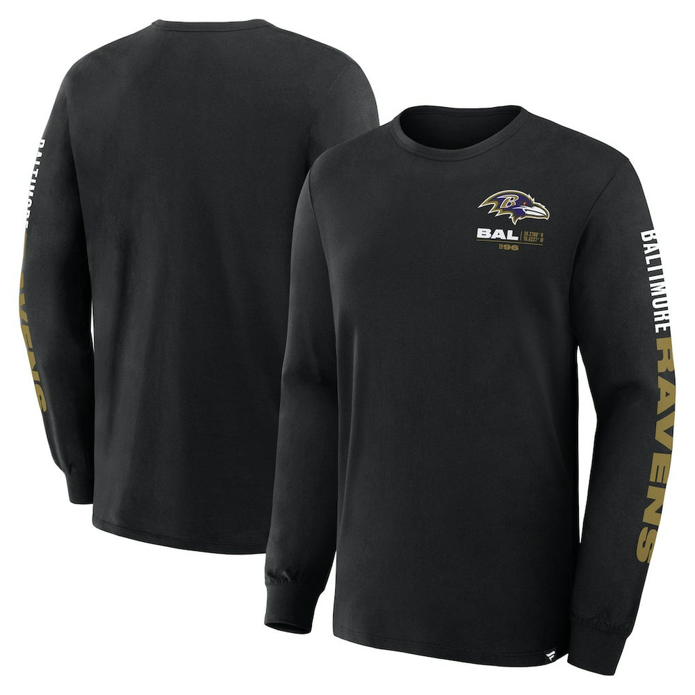 Baltimore Ravens Big & Tall Clock Management Legacy Long Sleeve T-Shirt - Black - Fanatics