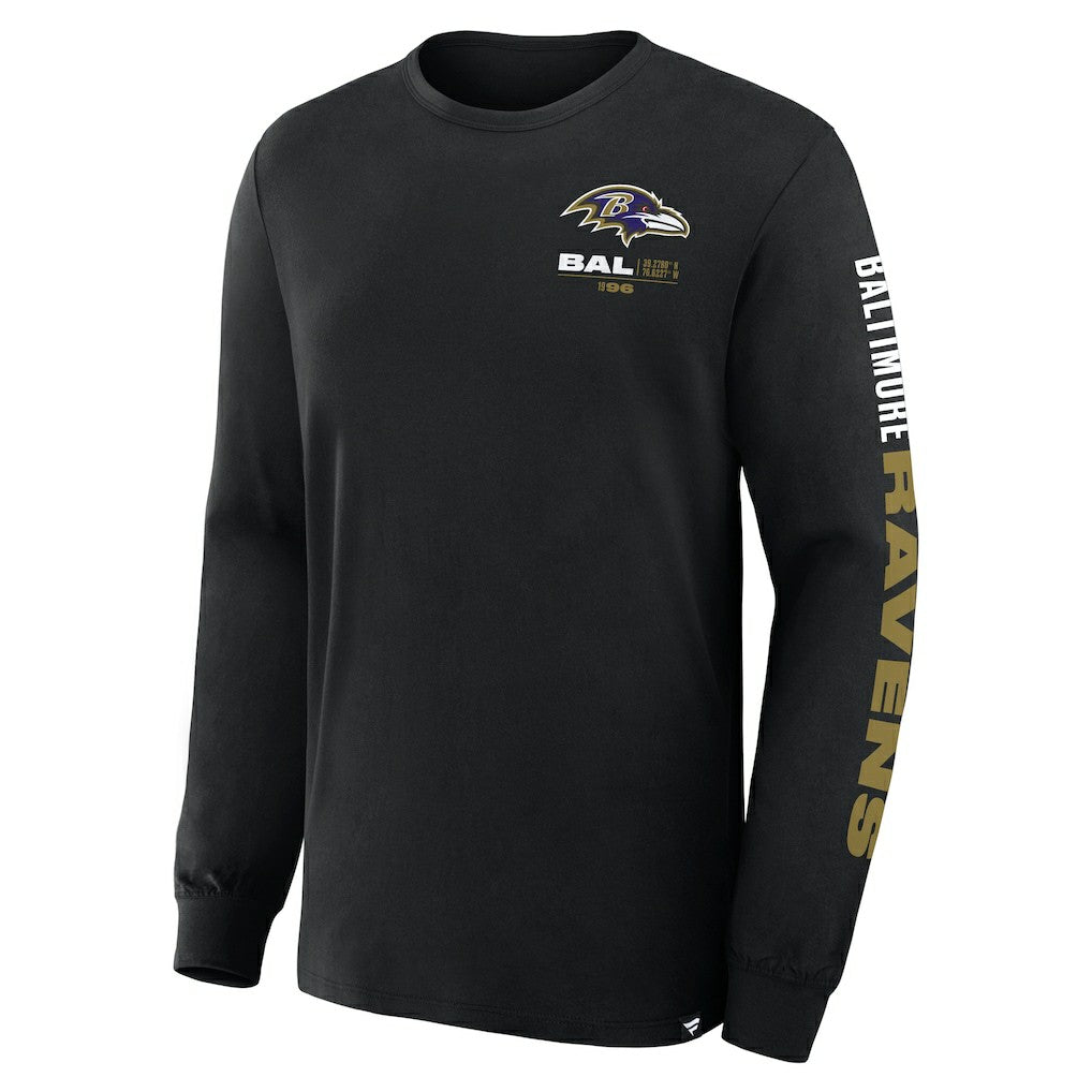 Baltimore Ravens Big & Tall Clock Management Legacy Long Sleeve T-Shirt - Black - Fanatics
