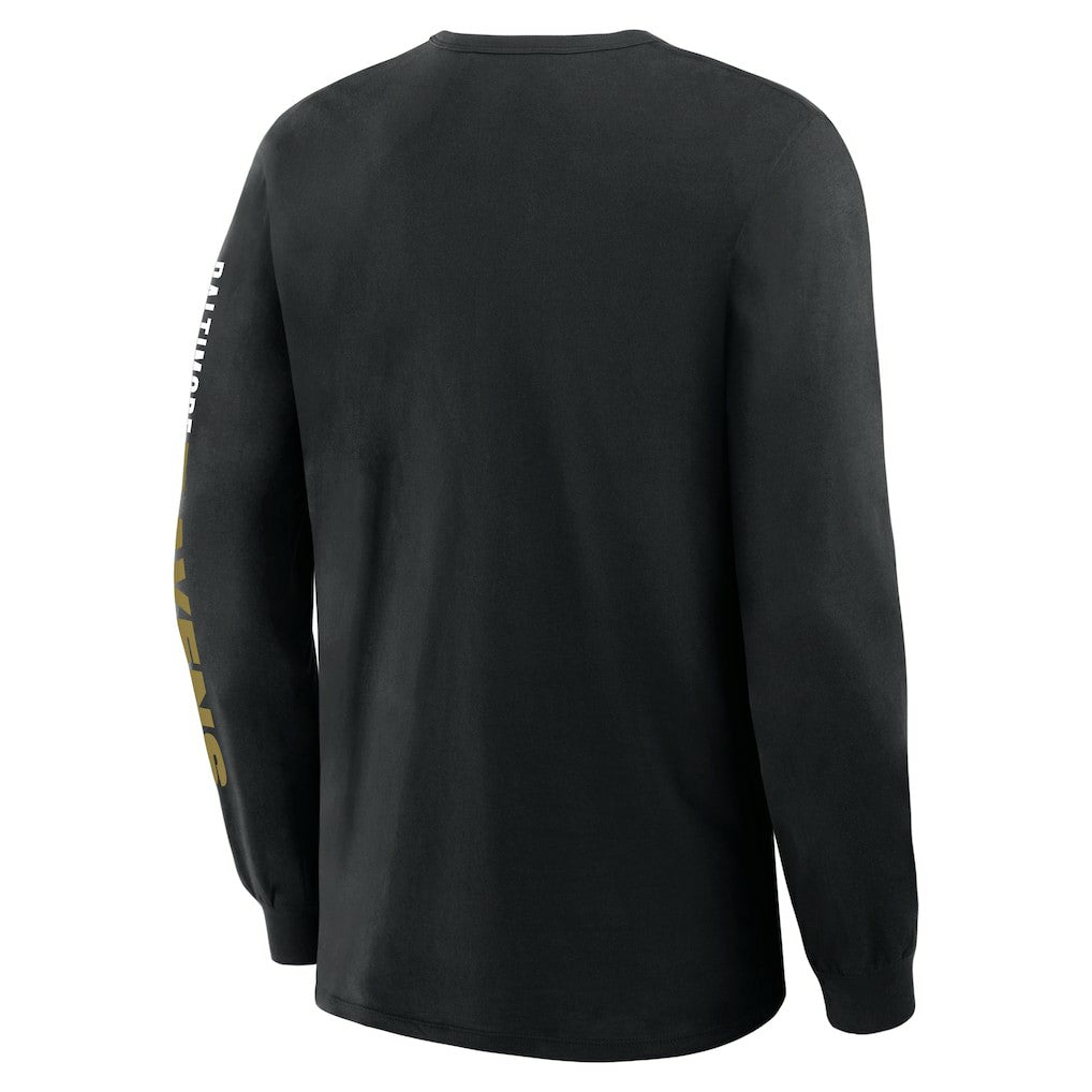 Baltimore Ravens Big & Tall Clock Management Legacy Long Sleeve T-Shirt - Black - Fanatics
