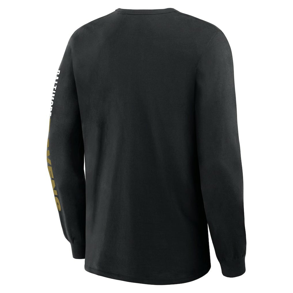 Baltimore Ravens Big & Tall Clock Management Legacy Long Sleeve T-Shirt - Black - Fanatics