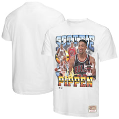 Mitchell & Ness Scottie Pippen Chicago Bulls Hardwood Classics Commemorative Player Collage T-Shirt White