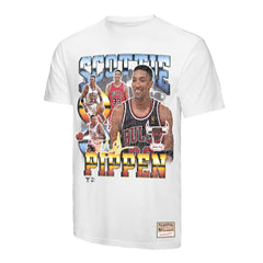 Mitchell & Ness Scottie Pippen Chicago Bulls Hardwood Classics Commemorative Player Collage T-Shirt White