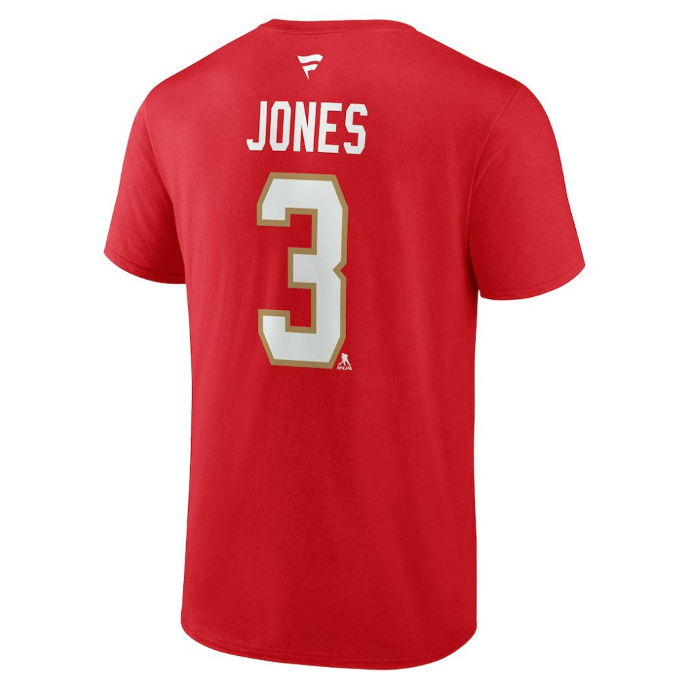 Seth Jones Florida Panthers Fanatics Authentic Stack Name & Number T-Shirt - Red | Fanatics online