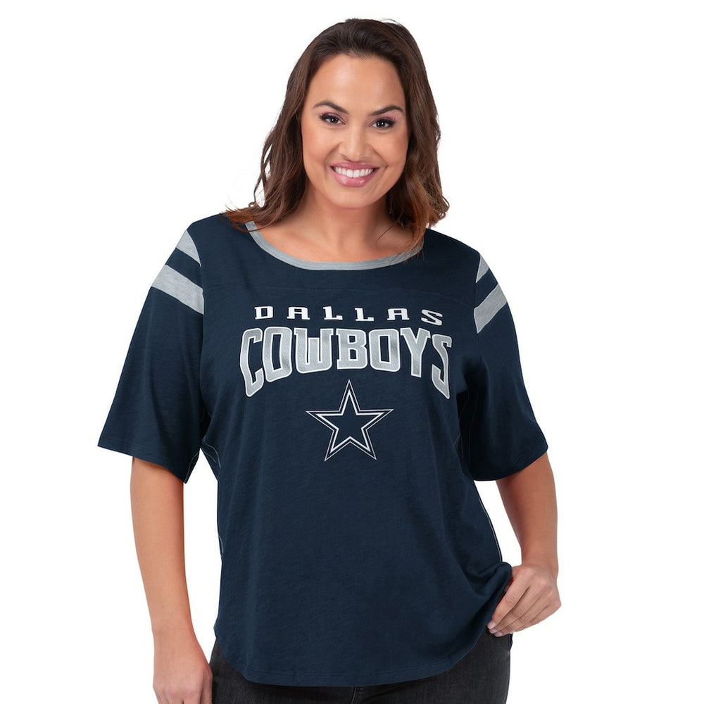 Dallas Cowboys G-III 4Her by Carl Banks Women's Plus Size Linebacker T-Shirt - Navy - NFL