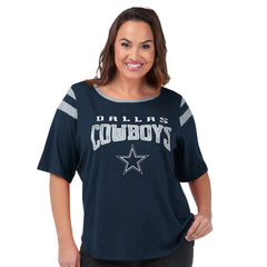 Dallas Cowboys G-III 4Her by Carl Banks Women's Plus Size Linebacker T-Shirt - Navy - NFL