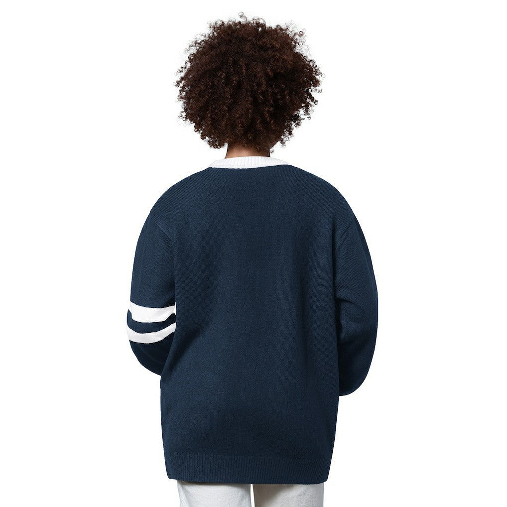 Dallas Cowboys Starter Women's Back Shot Button-Up Cardigan - Navy - NFL