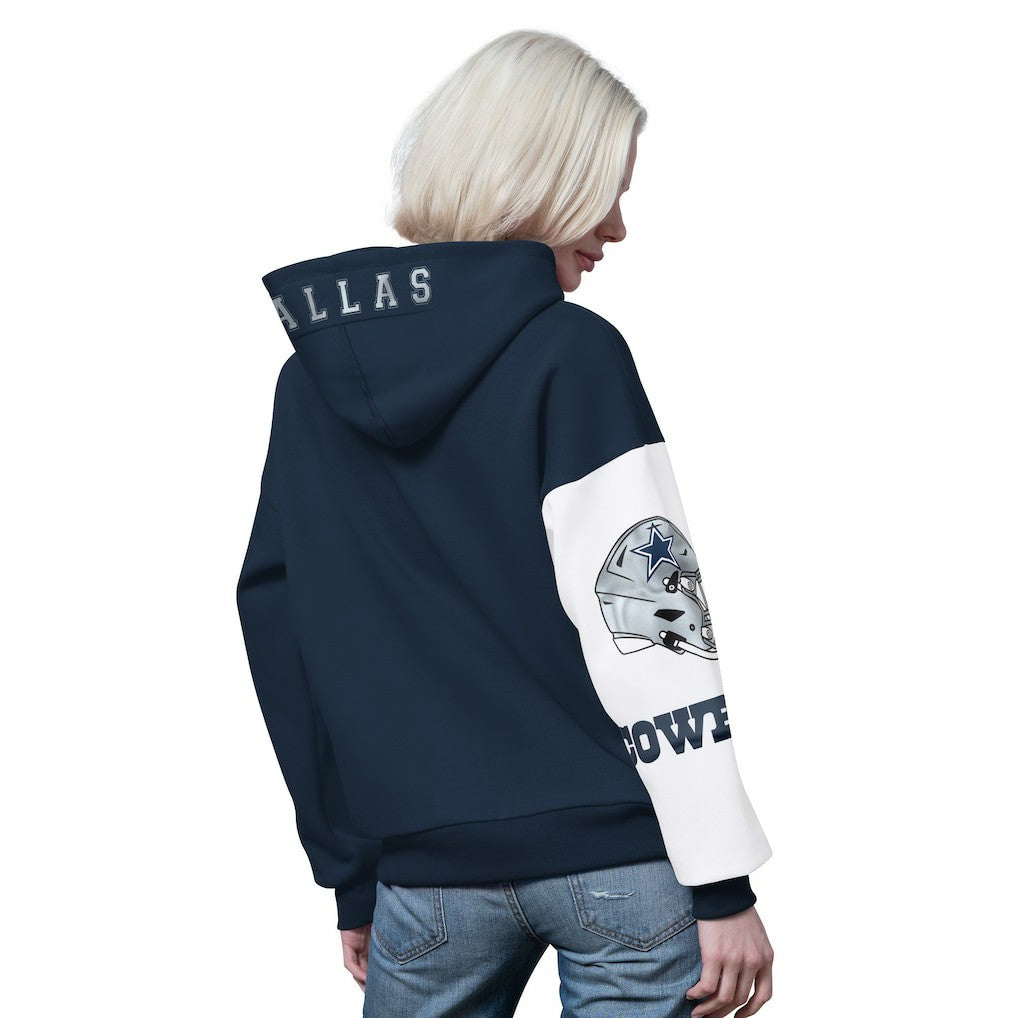 Dallas Cowboys Starter Women's 4th Down Full-Zip Hoodie - Navy - NFL