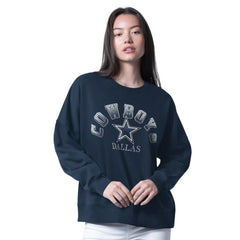 Dallas Cowboys G-III 4Her by Carl Banks Women's Oversized Feud Sweatshirt - Navy - NFL