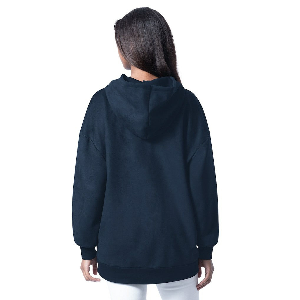 Dallas Cowboys G-III 4Her by Carl Banks Women's Best Hitter Oversized Tunic Pullover Hoodie - Navy - NFL