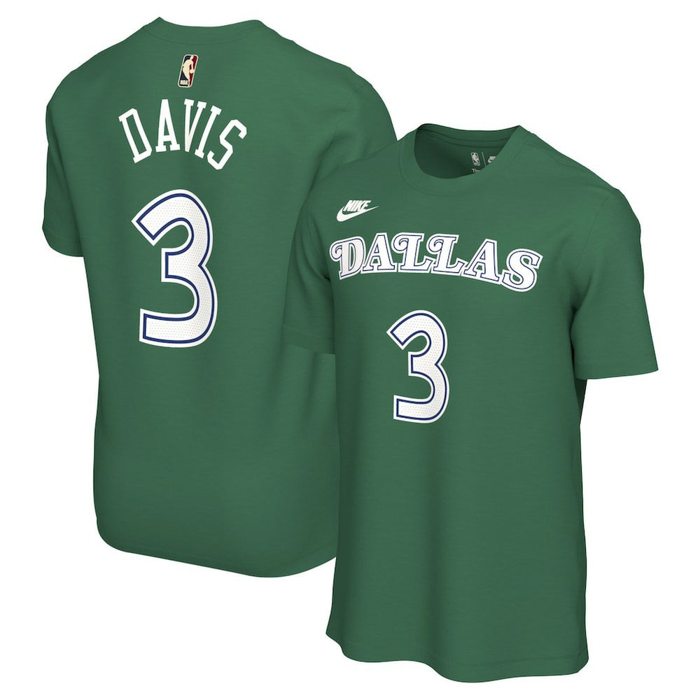 Nike Anthony Davis Dallas Mavericks Unisex Name & Number T-Shirt Classic Editi- Green