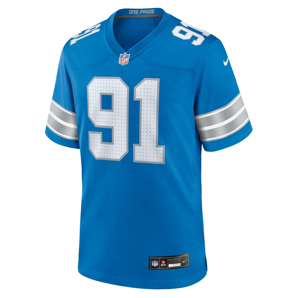 Tyleik Williams Detroit Lions 2025 NFL Draft First Round Pick Game Jersey - Blue - Nike