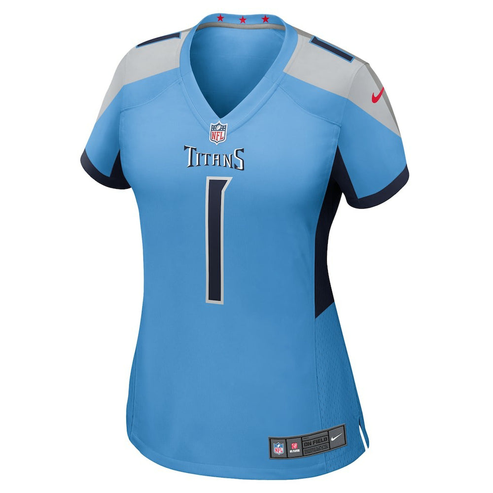 Cameron Ward Tennessee Titans Women's 2025 NFL Draft First Round Pick Game Jersey - Light Blue - Nike