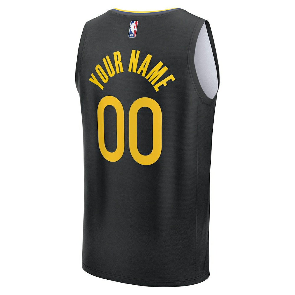 Fanatics Golden State Warriors Fast Break Custom Jersey Statement Editi- Black