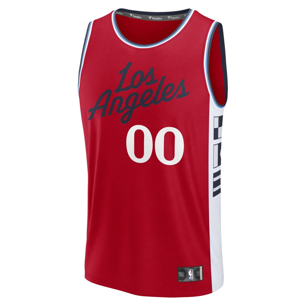 Fanatics LA Clippers Youth Fast Break Custom Replica Jersey Red Statement Edition