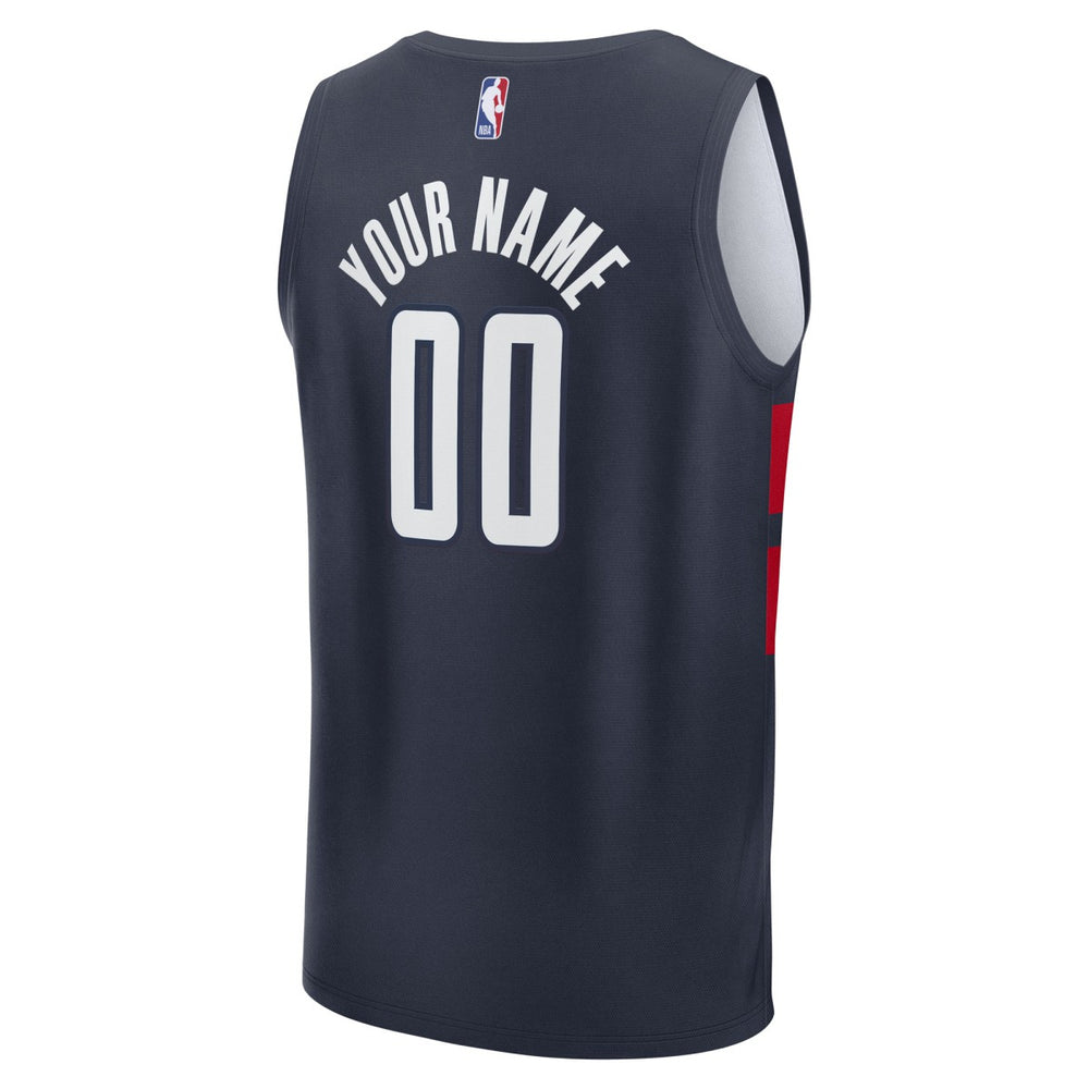 Fanatics Washington Wizards Youth Fast Break Custom Replica Jersey Navy Statement Edition