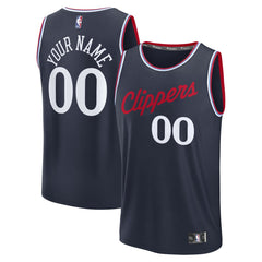 Fanatics LA Clippers Fast Break Custom Jersey Icon Edition Navy