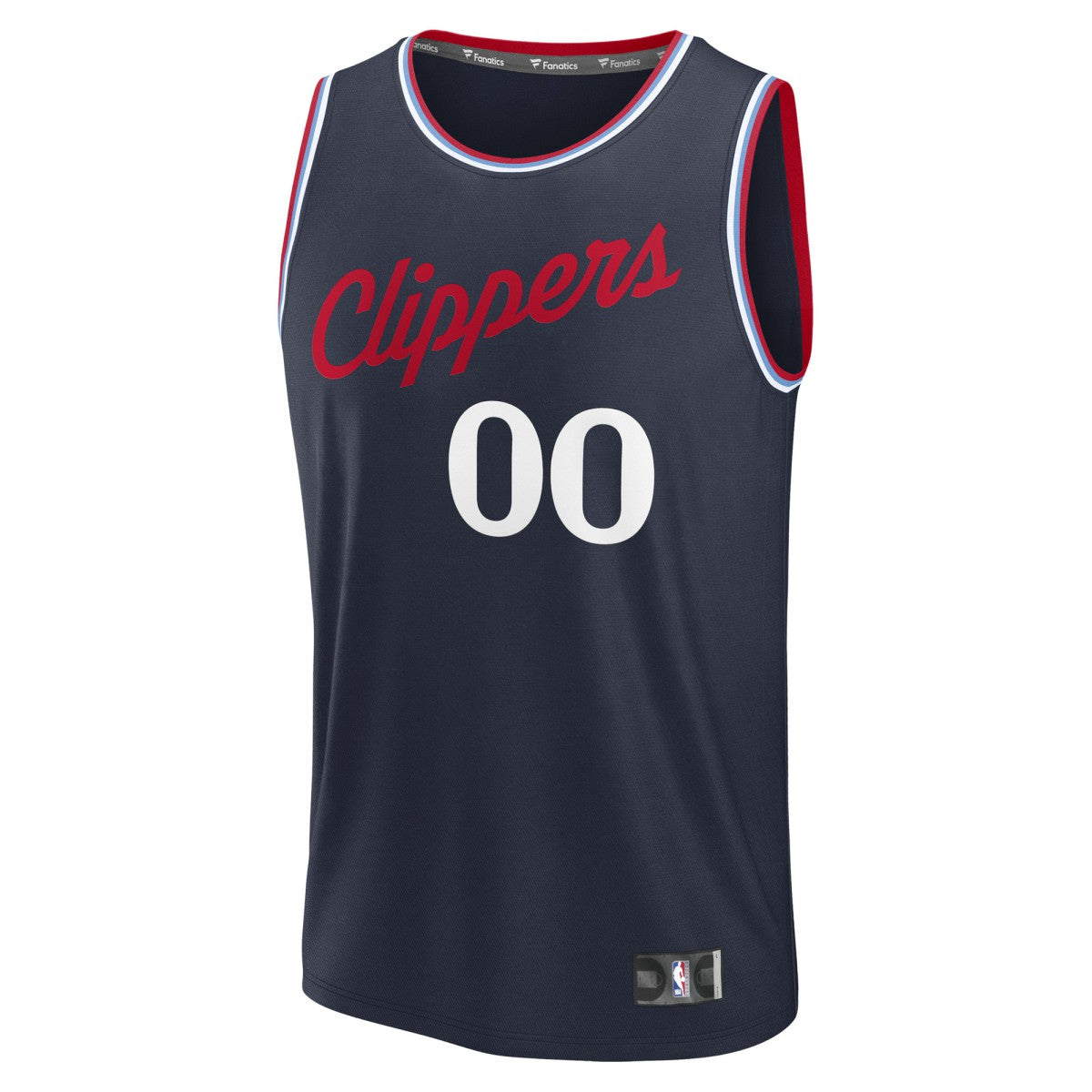 Fanatics LA Clippers Youth Fast Break Custom Replica Jersey Navy Icon Edition