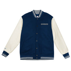 Dallas Cowboys Youth Full-Snap Varsity Jacket - Navy/Cream - Mitchell & Ness