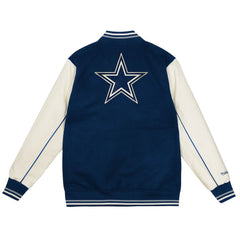 Dallas Cowboys Youth Full-Snap Varsity Jacket - Navy/Cream - Mitchell & Ness