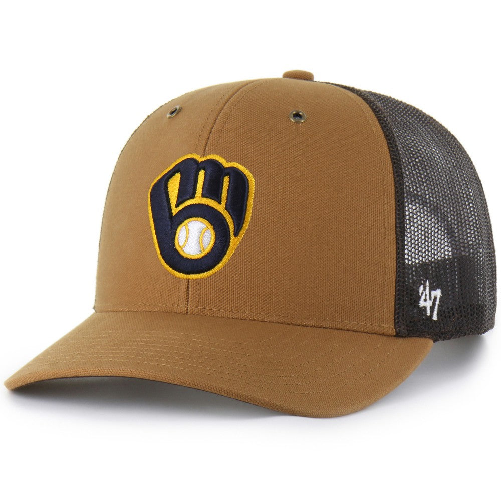 Milwaukee Brewers Carhartt x '47 Trucker Adjustable Hat for sale