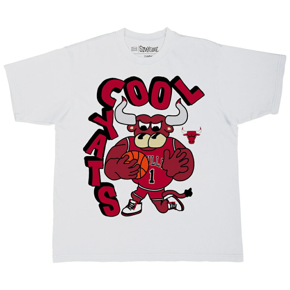 Chicago Bulls Stadium Essentials NBA x Staycool Mascot Oversized T-Shirt White