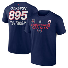 Alexander Ovechkin Washington Capitals Fanatics Most Goals in NHL History T-Shirt - Navy | Fanatics discount