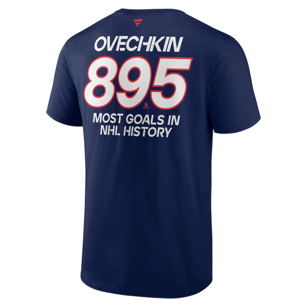 Alexander Ovechkin Washington Capitals Fanatics Most Goals in NHL History T-Shirt - Navy | Fanatics discount