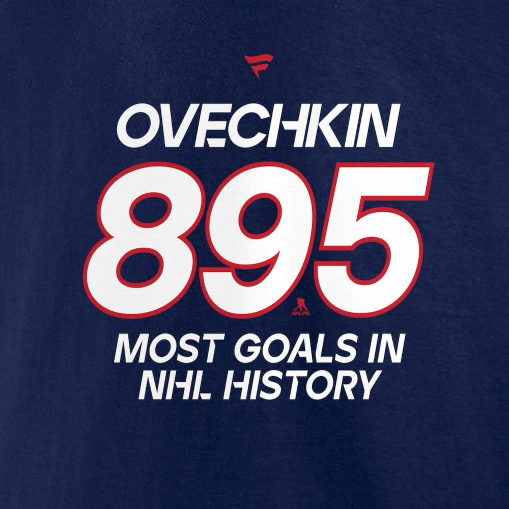 Alexander Ovechkin Washington Capitals Fanatics Most Goals in NHL History T-Shirt - Navy | Fanatics discount