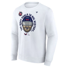 Alexander Ovechkin Washington Capitals Fanatics NHL All-Time Leading Goal Scorer GR8 Caricature Fleece Pullover Sweatshirt - White | Fanatics sale