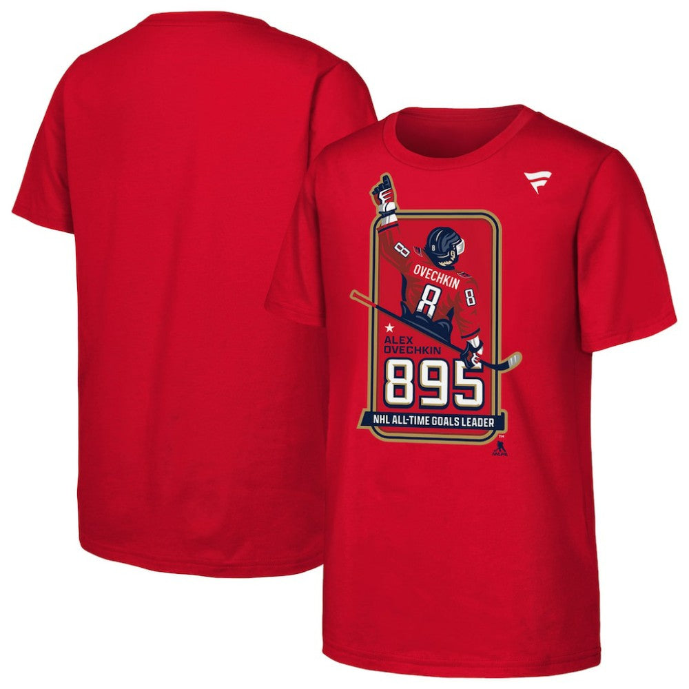 Alexander Ovechkin Washington Capitals Youth NHL All-Time Leading Goal Scorer Locker Room T-Shirt - Red | NHL Clearance