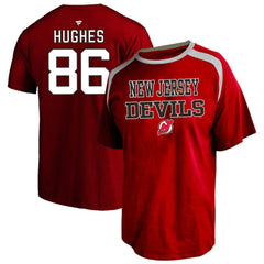 Jack Hughes New Jersey Devils Fanatics Women's Plus Size Name & Number Scoop Neck T-Shirt - Red | Fanatics online