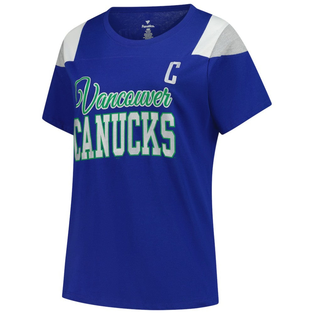 Quinn Hughes Vancouver Canucks Fanatics Women's Plus Size Name & Number Scoop Neck T-Shirt - Royal | Fanatics on sale