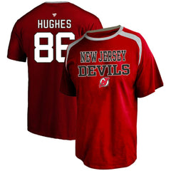 Jack Hughes New Jersey Devils Profile Big & Tall Name & Number T-Shirt - Red | NHL Clearance