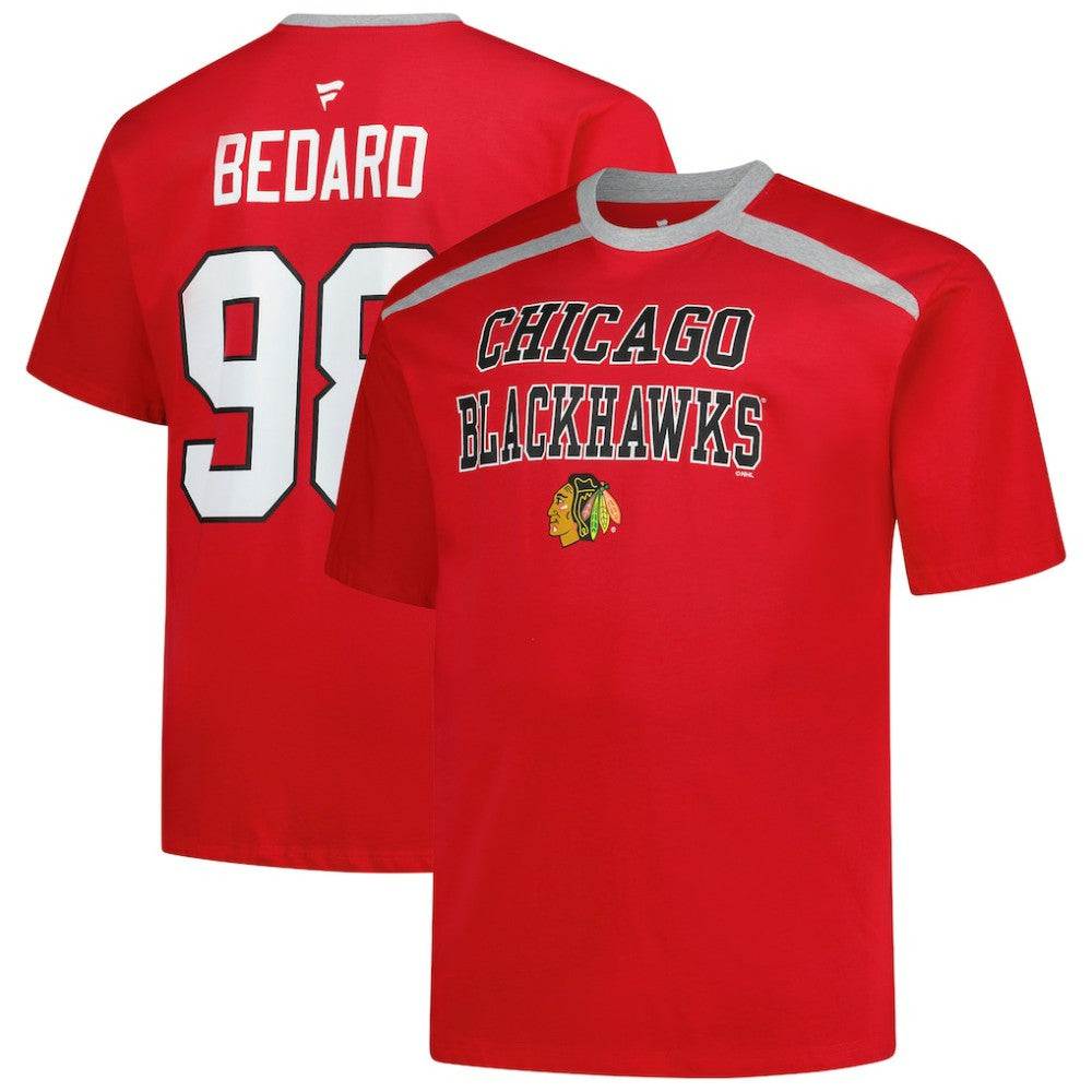 Connor Bedard Chicago Blackhawks Profile Big & Tall Name & Number T-Shirt - Red | NHL sale