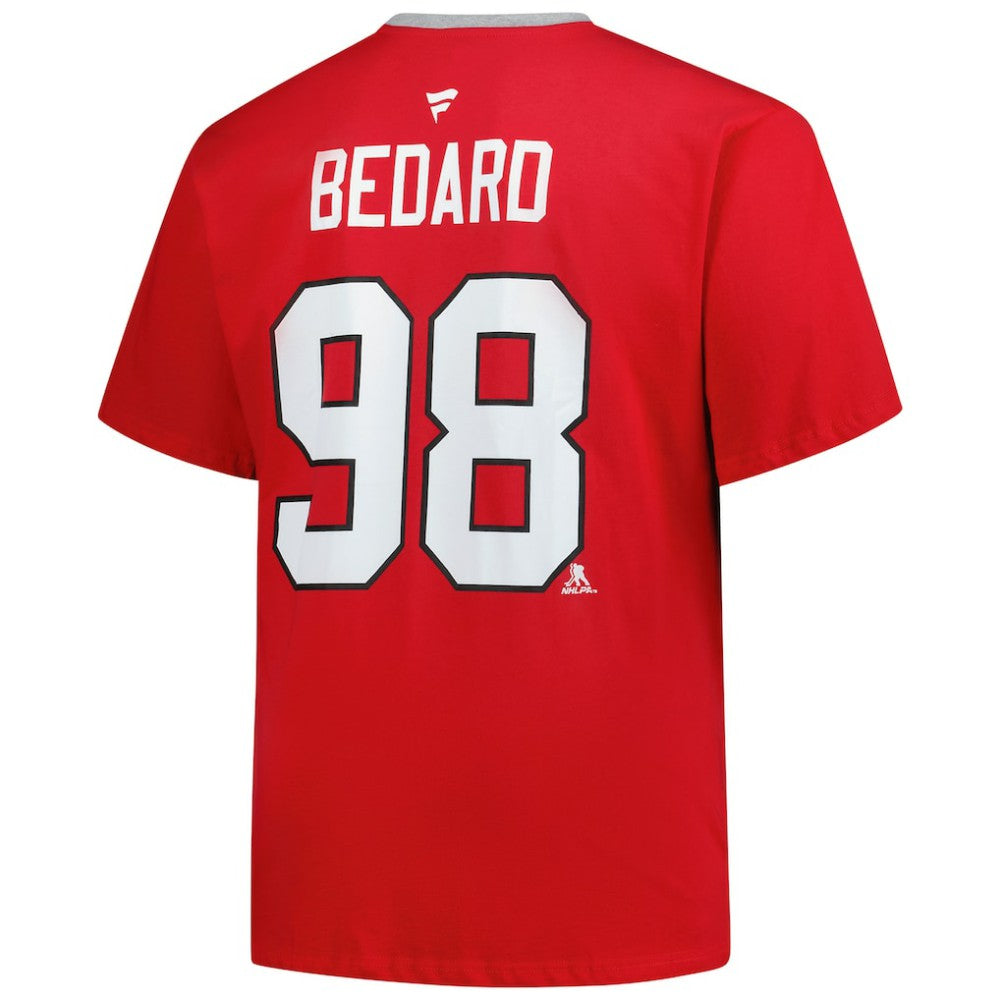 Connor Bedard Chicago Blackhawks Profile Big & Tall Name & Number T-Shirt - Red | NHL sale