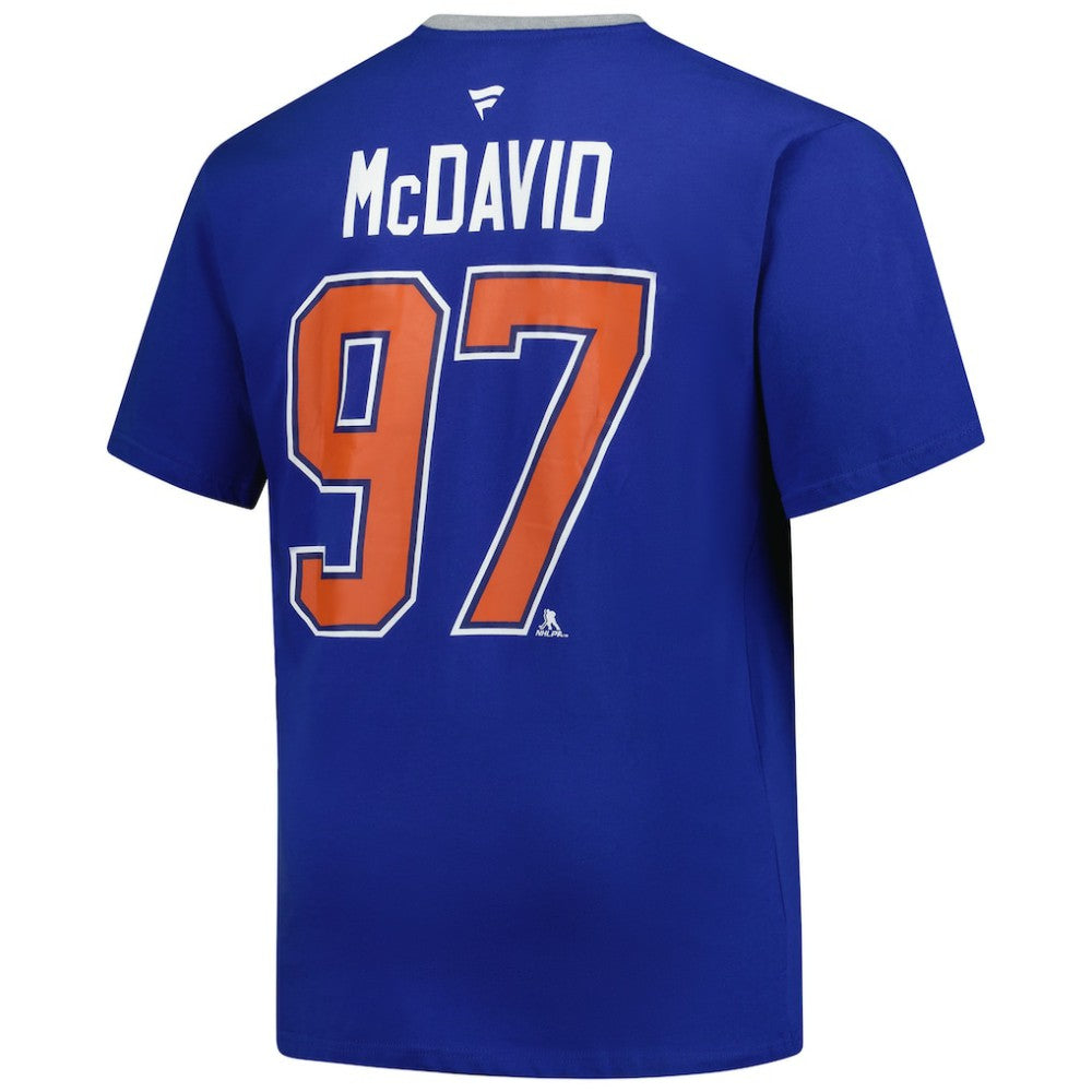 Connor McDavid Edmonton Oilers Profile Big & Tall Name & Number T-Shirt - Royal | NHL near me