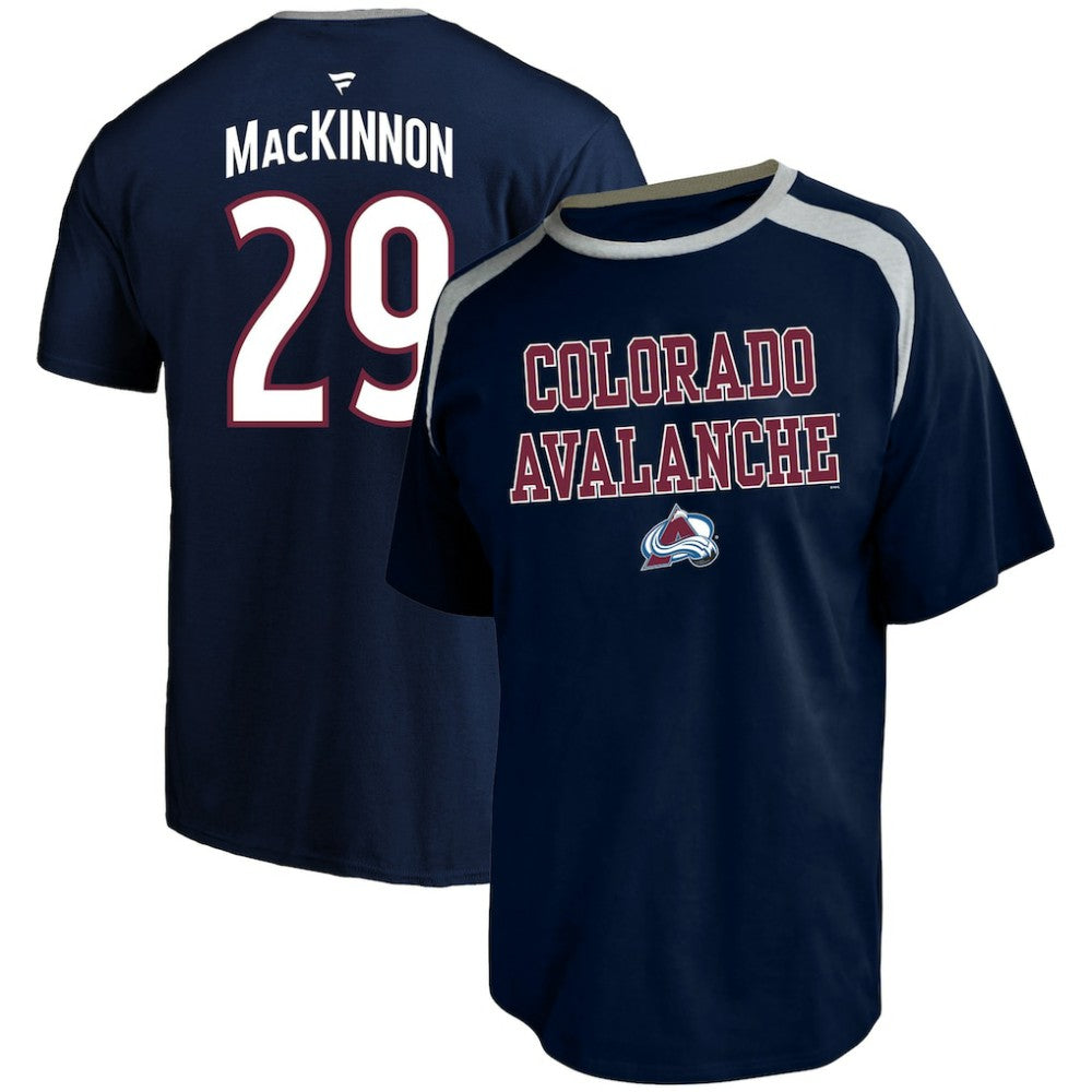 Nathan MacKinnon Colorado Avalanche Profile Big & Tall Name & Number T-Shirt - Navy | NHL Lifestyle