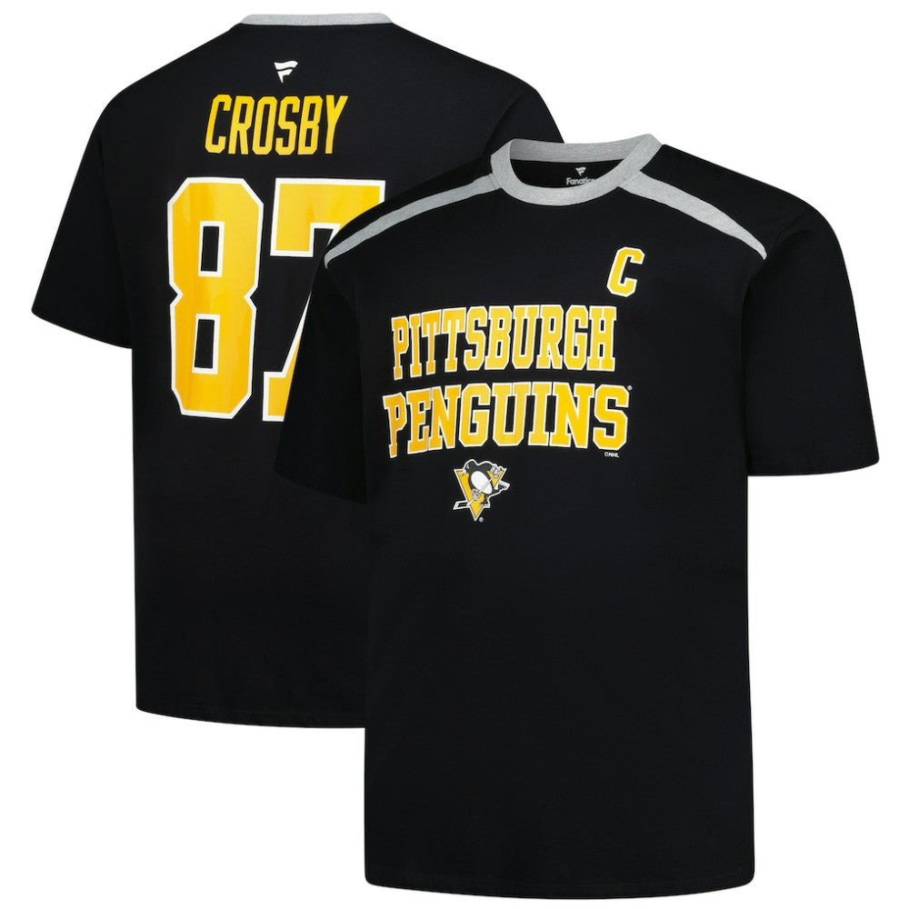 Sidney Crosby Pittsburgh Penguins Profile Big & Tall Name & Number T-Shirt - Black | NHL near me