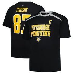 Sidney Crosby Pittsburgh Penguins Profile Big & Tall Name & Number T-Shirt - Black | NHL near me