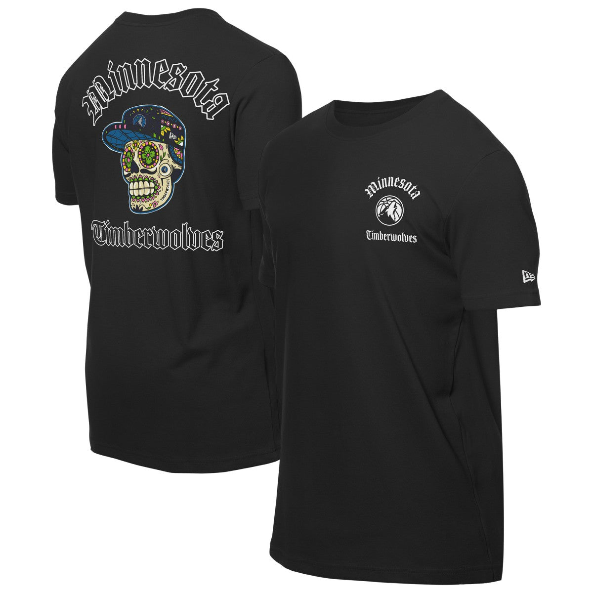 New Era Minnesota Timberwolves Sugar Skulls T-Shirt Black
